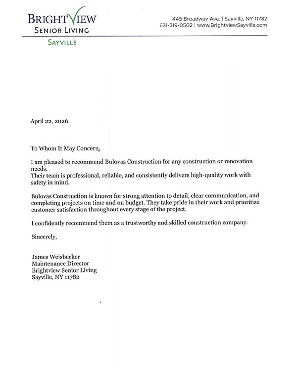 Brightwater Review of Bulovas Restoration